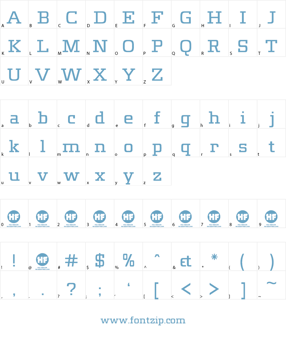 Meteora DEMO Font Character